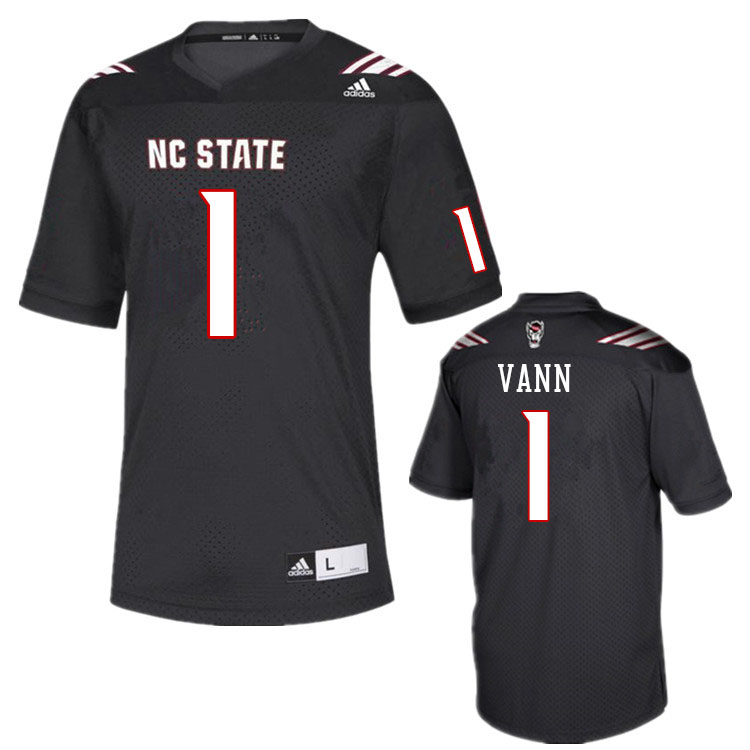 Men #1 Davin Vann NC State Wolfpack College Football Jerseys Stitched Sale-Black